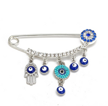 Load image into Gallery viewer, Evil Eye Pin Brooch
